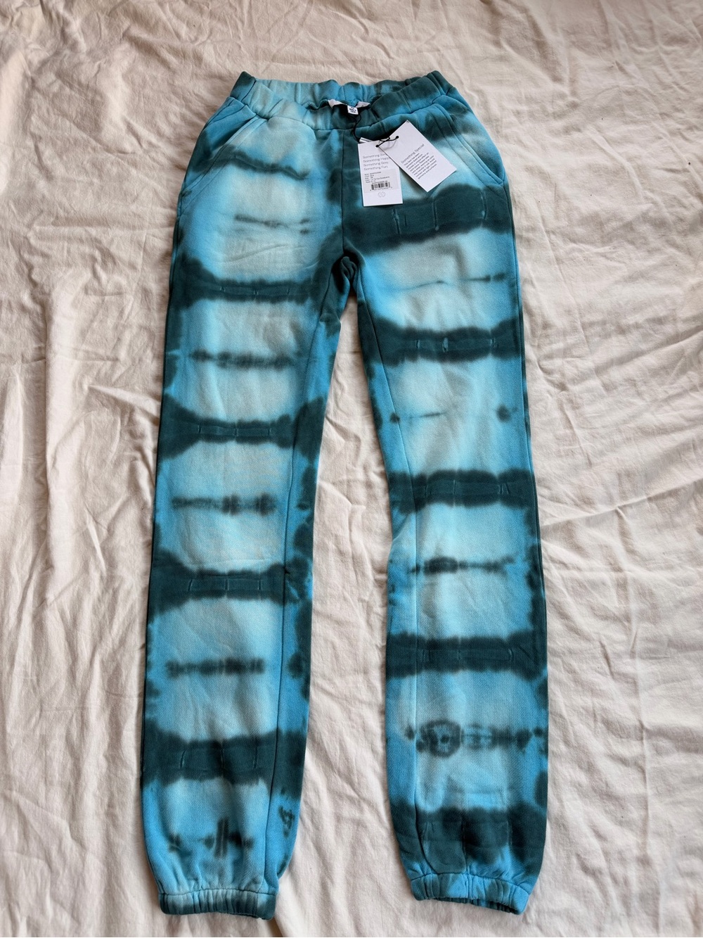 Something Navy Liv Tie Die Joggers blue